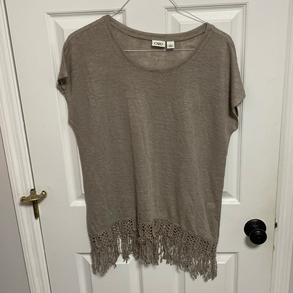 Cato size large blouse light taupe